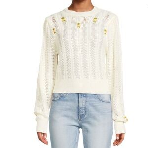 ASTR The Label Taya Wool Blend Crewneck Sweater XS